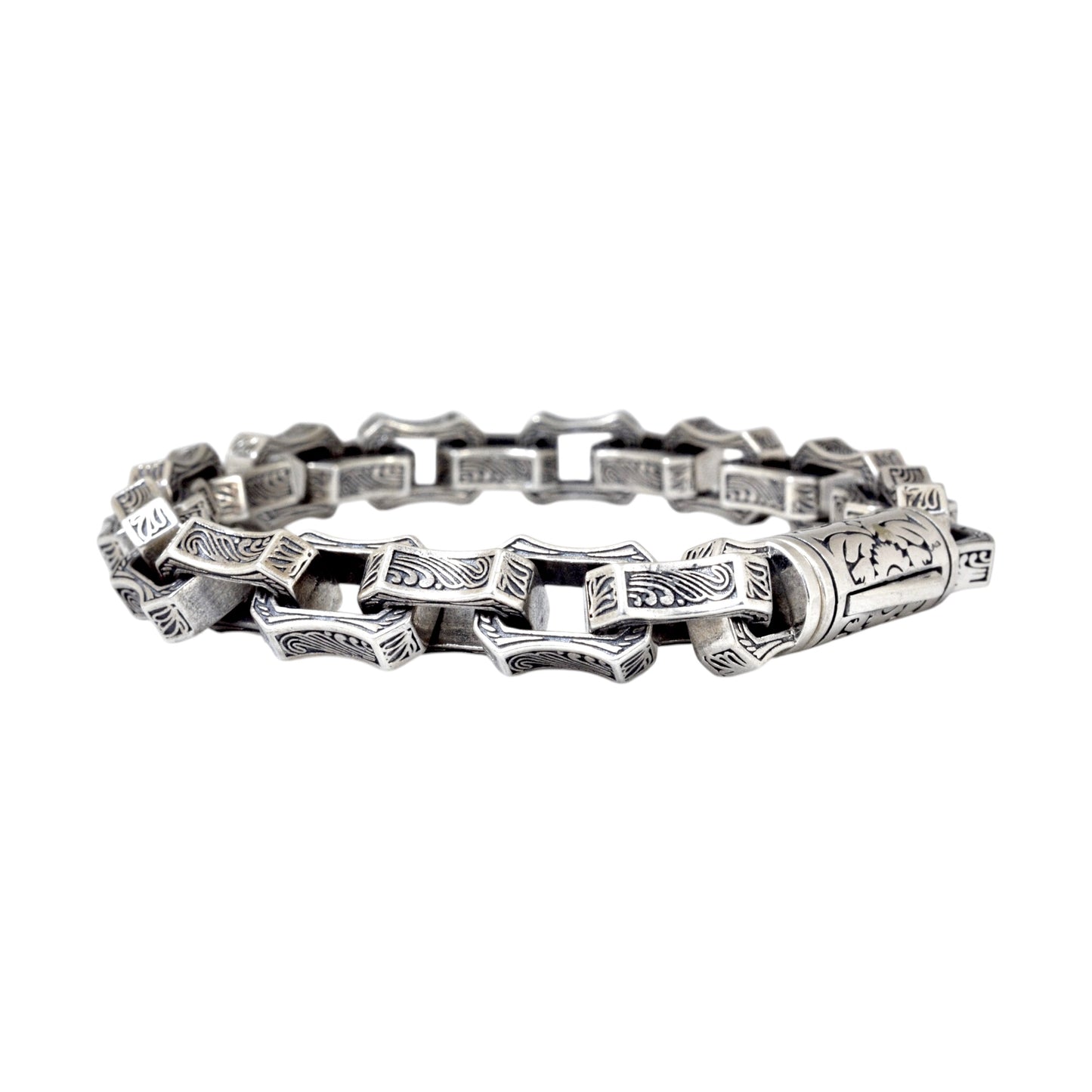 Azita 925 Sterling Silver Fusion Bracelet for Men and Boys with Certificate of Authenticity and 925 Stamp.
