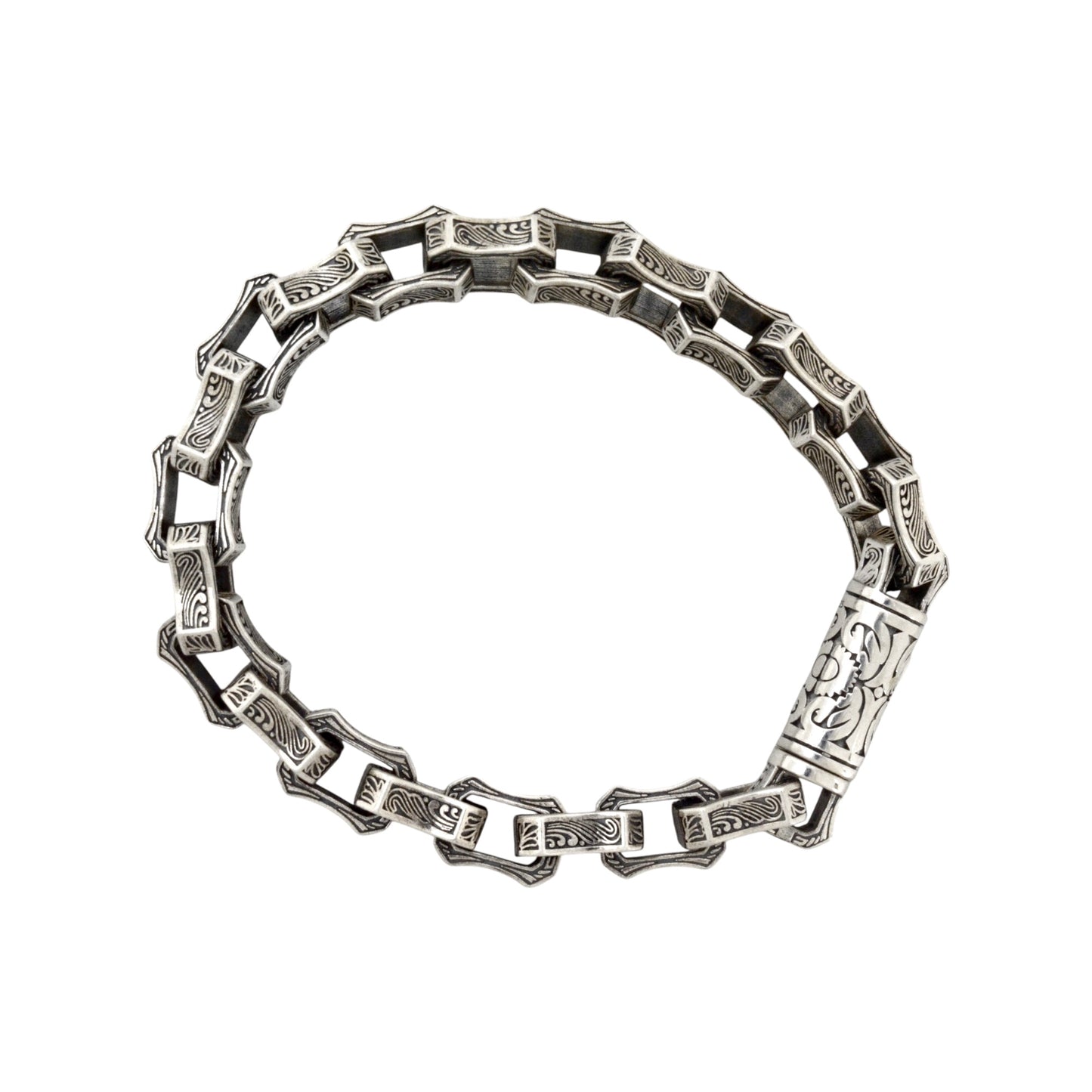 Azita 925 Sterling Silver Fusion Bracelet for Men and Boys with Certificate of Authenticity and 925 Stamp.