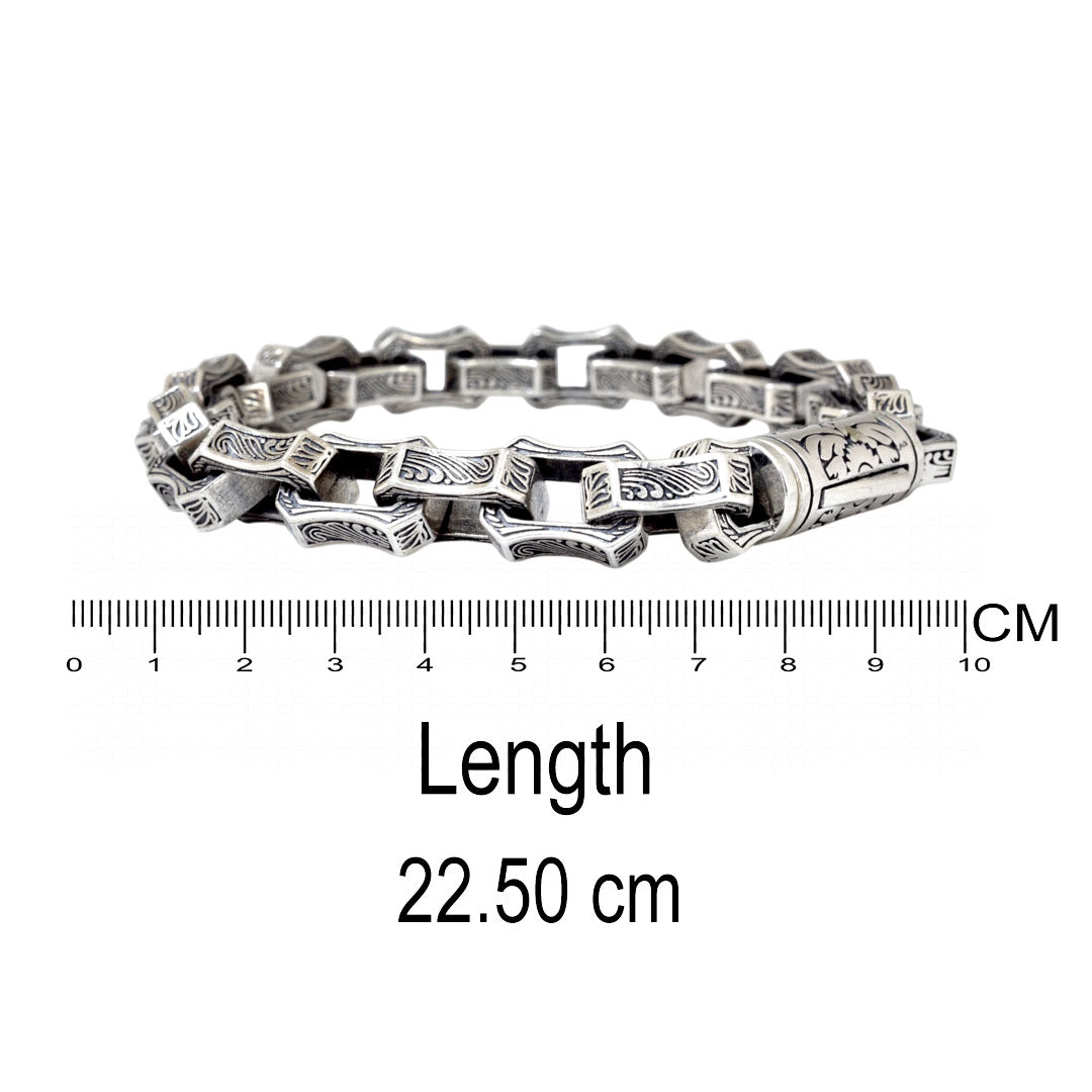 Azita 925 Sterling Silver Fusion Bracelet for Men and Boys with Certificate of Authenticity and 925 Stamp.