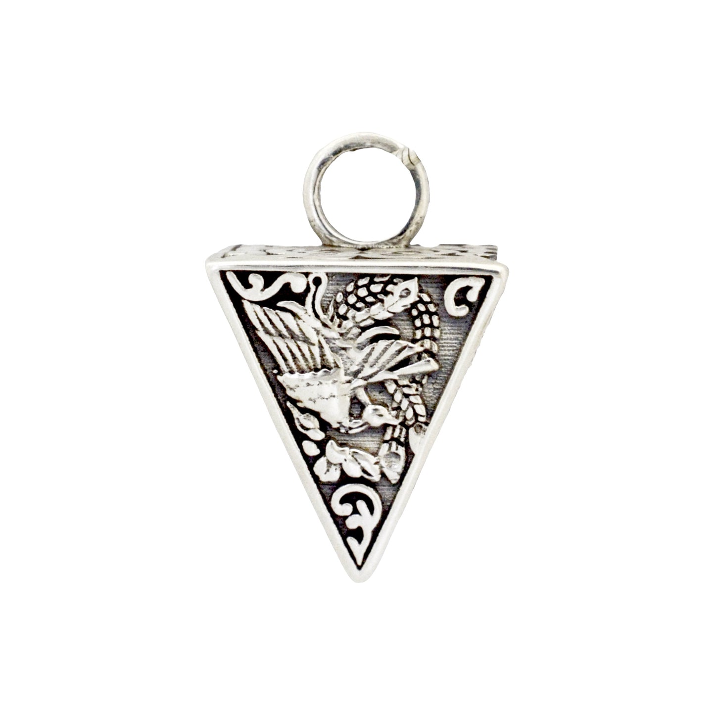 Azita 925 Sterling Silver Fusion Chinese Triangle Pendant for Men and Women | Without Chain| With Certificate of Authenticity and 925 Stamp