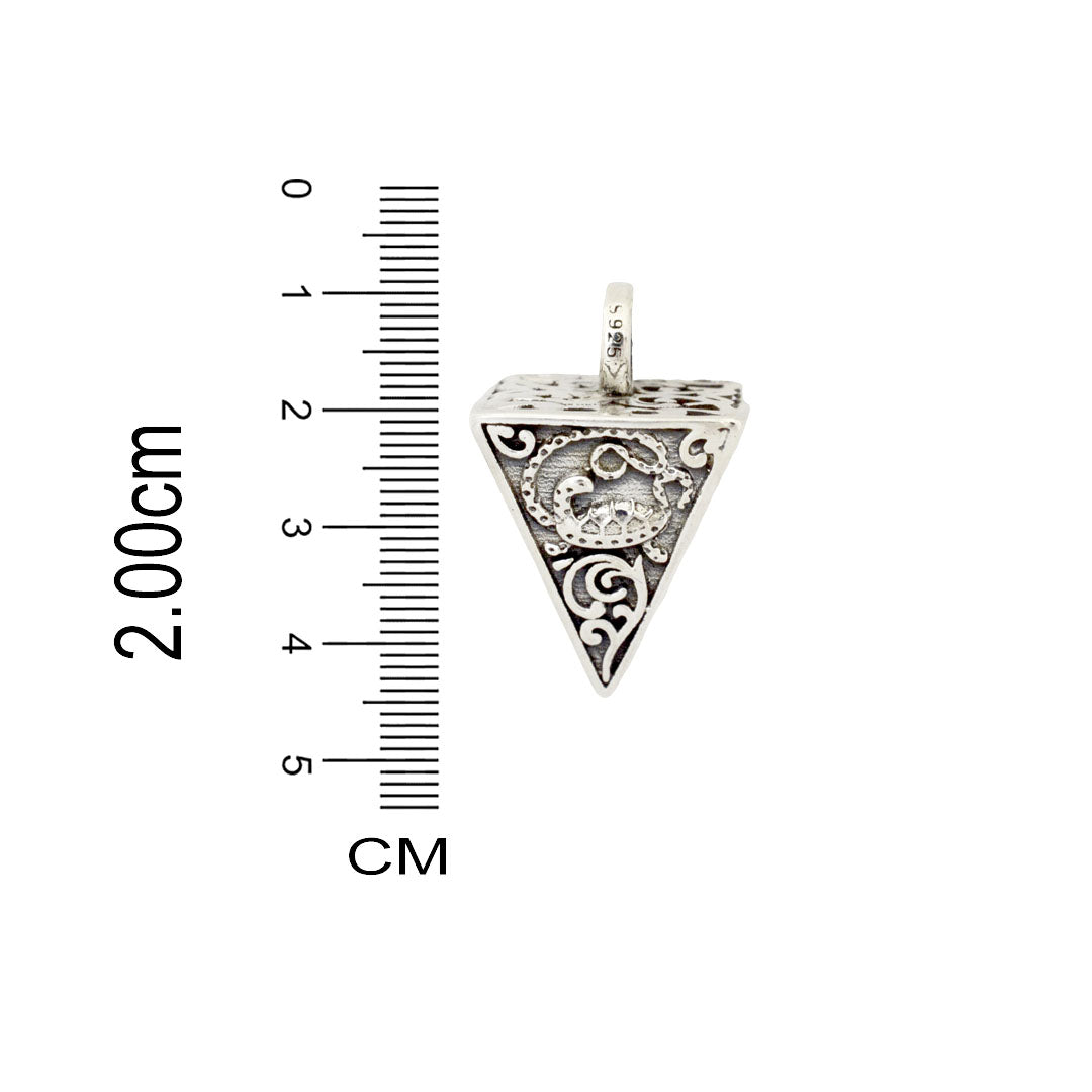 Azita 925 Sterling Silver Fusion Chinese Triangle Pendant for Men and Women | Without Chain| With Certificate of Authenticity and 925 Stamp