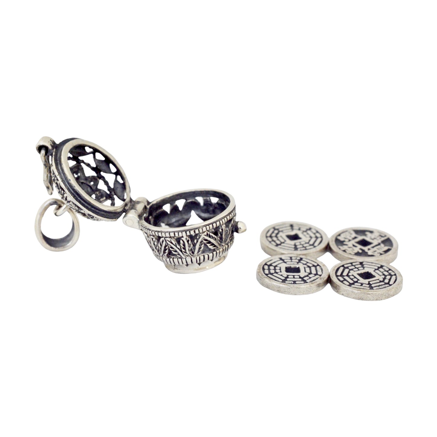 Azita 925 Sterling Silver Fusion Chinese Amulet Pendant for Men and Women | Without Chain| With Certificate of Authenticity and 925 Stamp