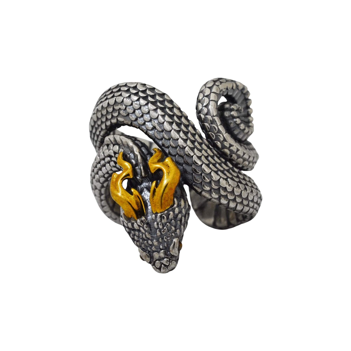 Azita 925 Sterling Silver Dragon Ring for Men and Boys with Certificate of Authenticity and 925 Stamp