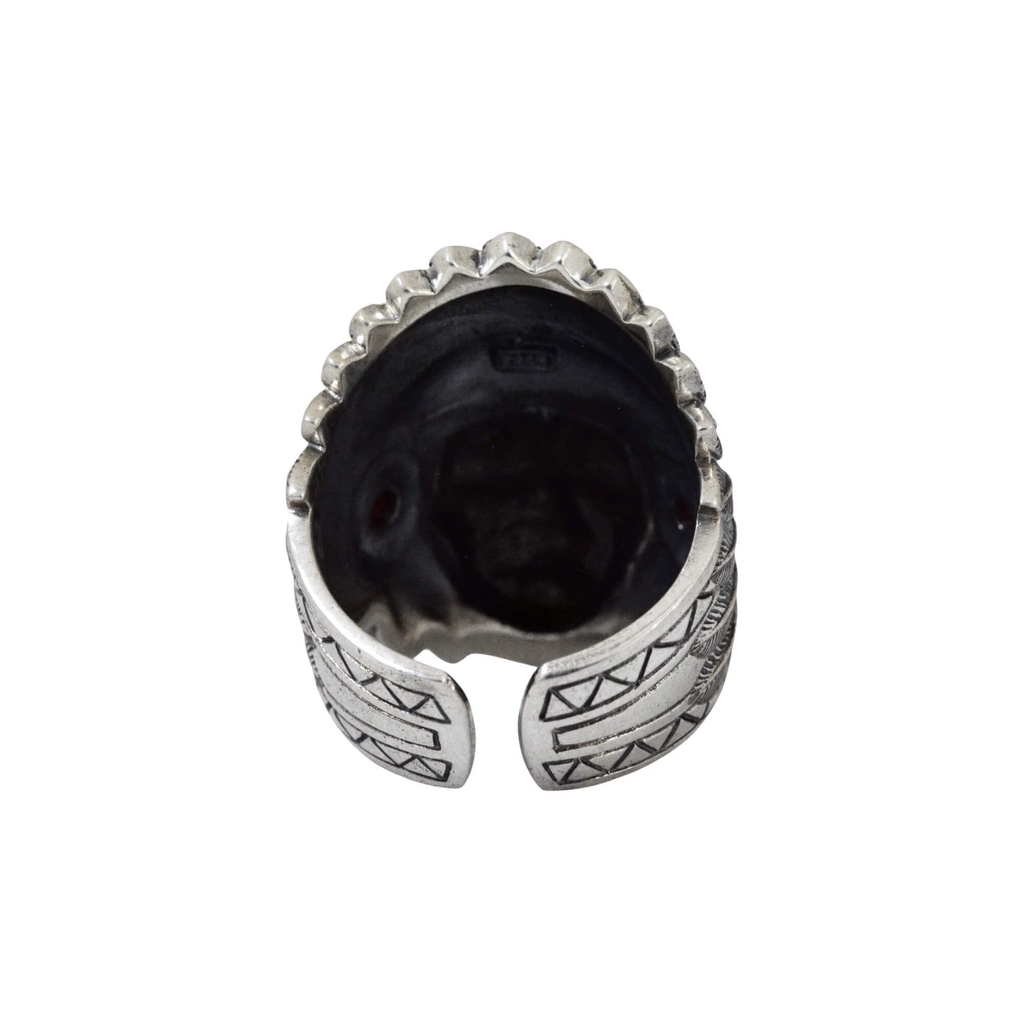 Azita 925 Sterling Silver African Tribe Face Ring for Men and Boys with Certificate of Authenticity and 925 Stamp.