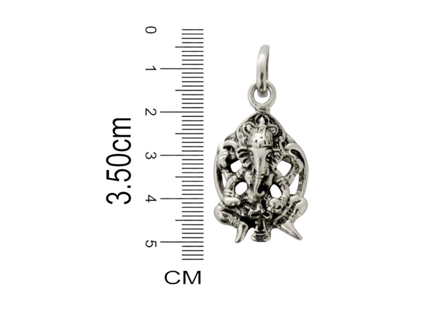 Azita 925 Sterling Silver God Ganesh Pendant large for Men and Women without chain with Certificate Of Authenticity and BIS Hallmark
