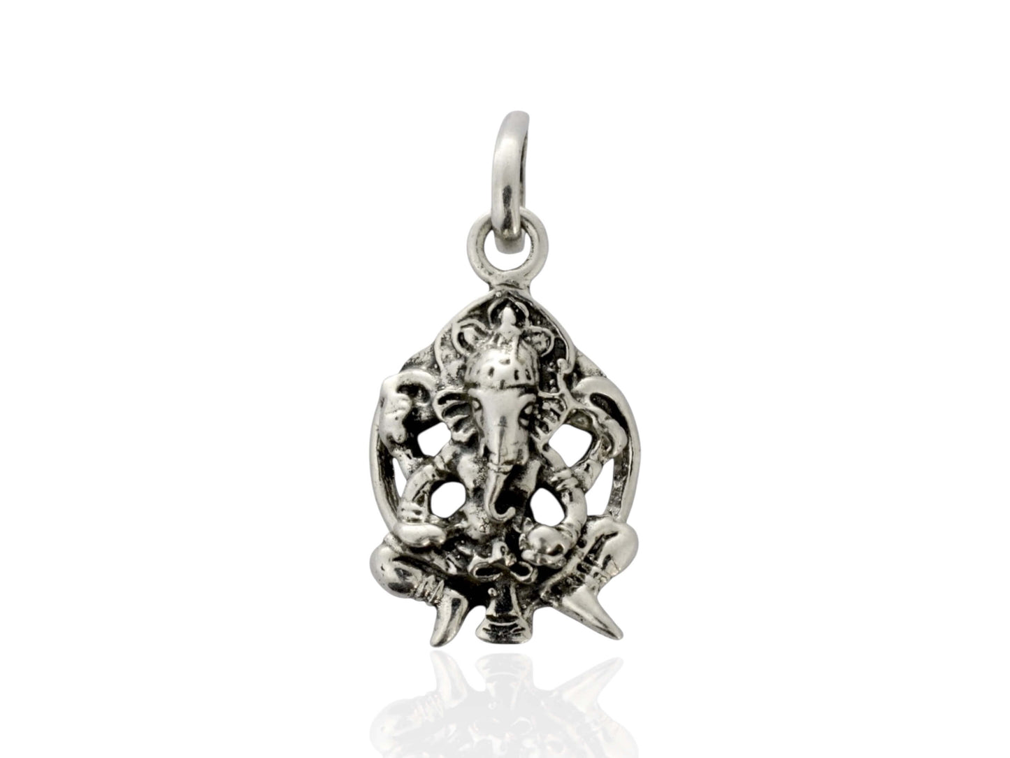 Azita 925 Sterling Silver God Ganesh Pendant large for Men and Women without chain with Certificate Of Authenticity and BIS Hallmark
