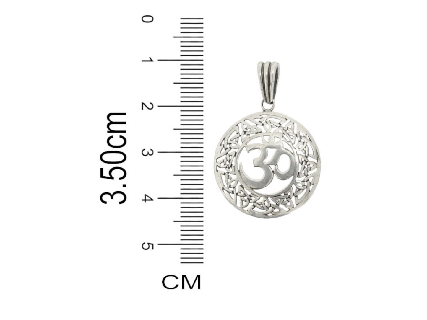Azita 925 Sterling Silver Om Pendant for Men and Women without chain with Certificate of Authenticity| Serenity Om|