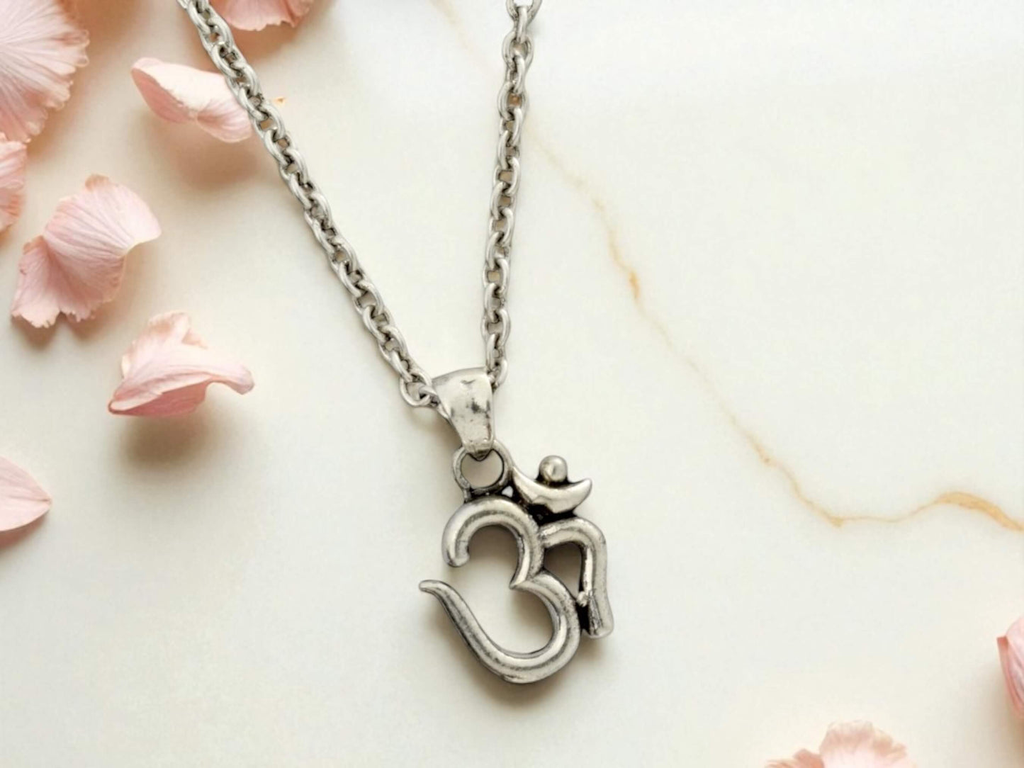 Azita 925 Sterling Silver Religious Om Pendant for Men and Women without chain with Certificate of Authenticity and 925 Stamp