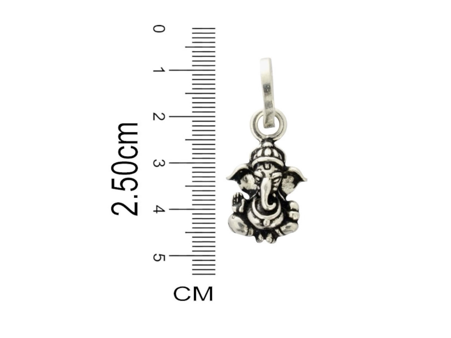 Azita 925 Sterling Silver God Ganesh Pendant for Men and Women without chain with Certificate of Authenticity and 925 Stamp