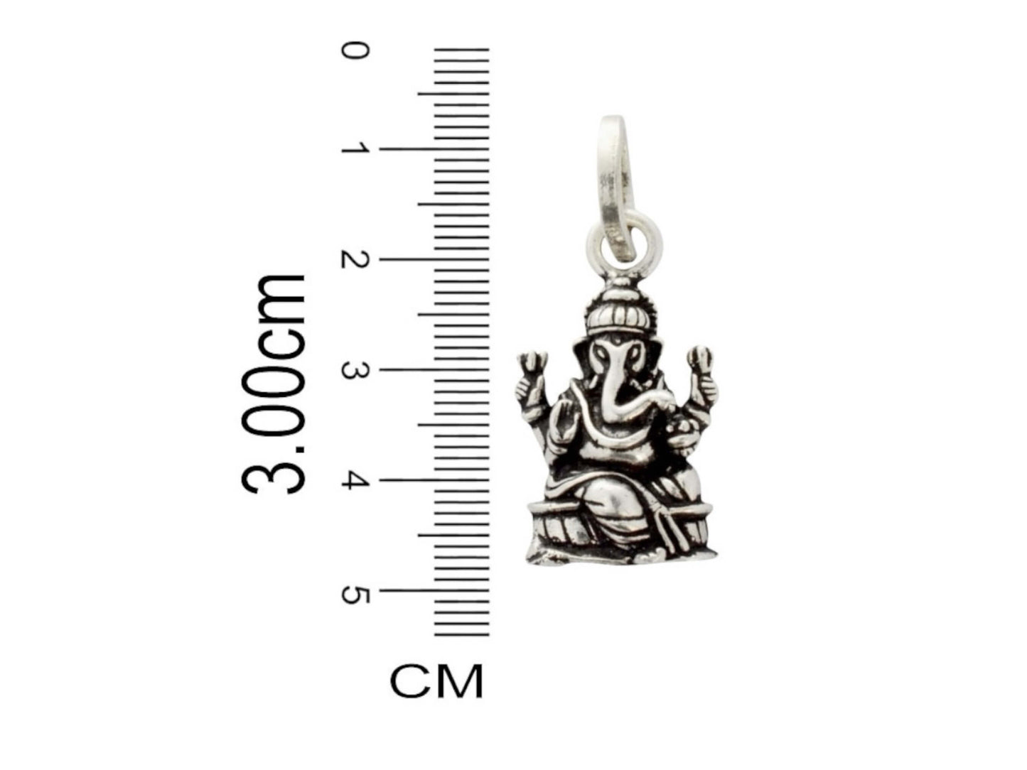Azita 925 Sterling Silver God Ganesh Pendant for Men and Women without chain with Certificate of Authenticity and 925 Stamp