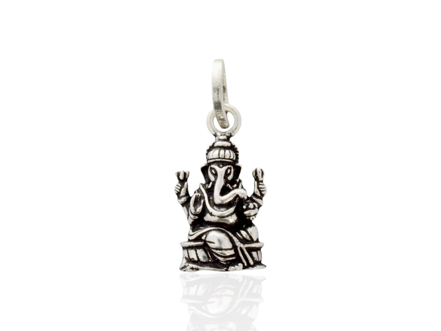 Azita 925 Sterling Silver God Ganesh Pendant for Men and Women without chain with Certificate of Authenticity and 925 Stamp
