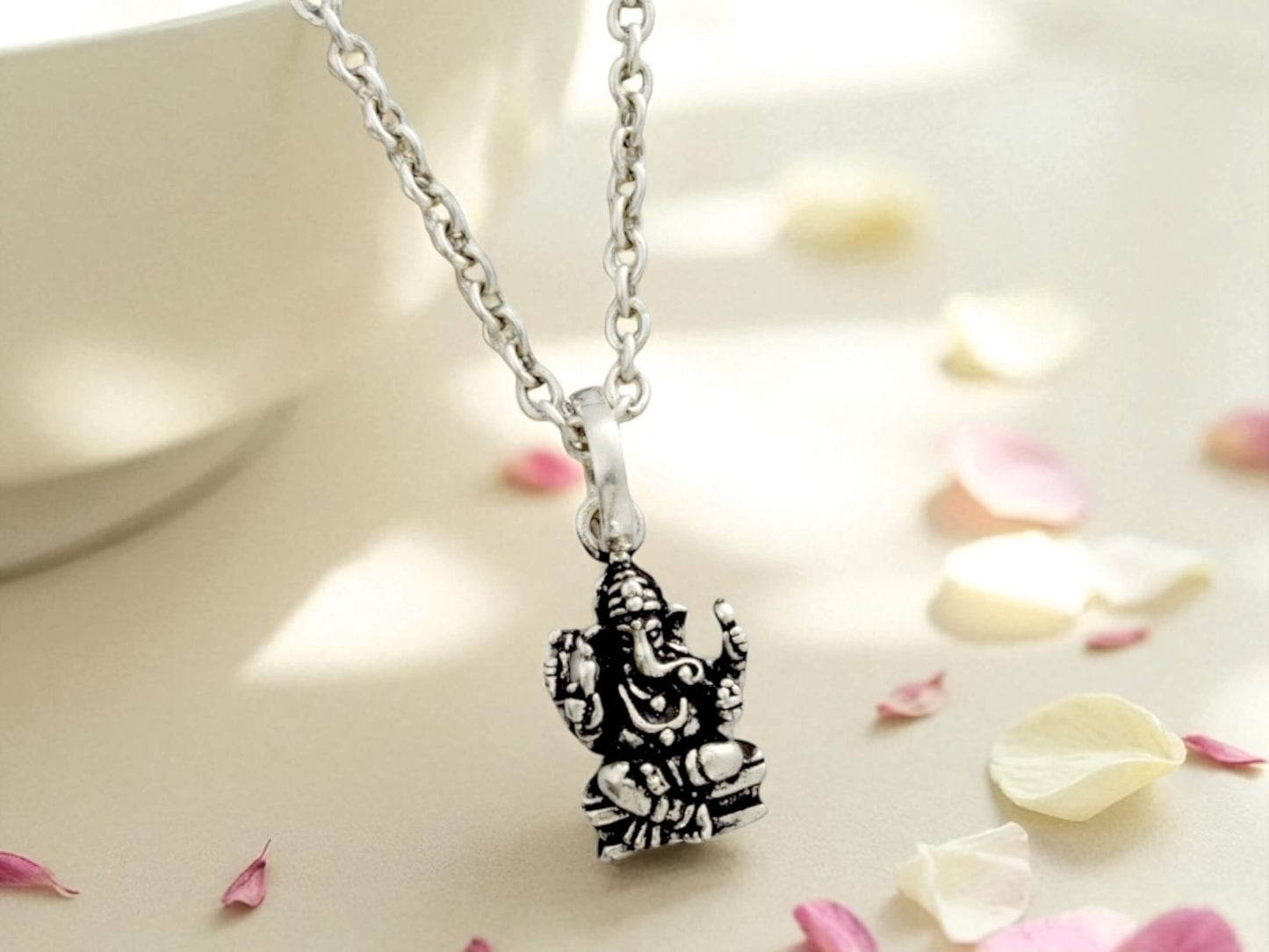 Azita 925 Sterling Silver God Ganesh Pendant for Men and Women without chain with Certificate of Authenticity and 925 Stamp