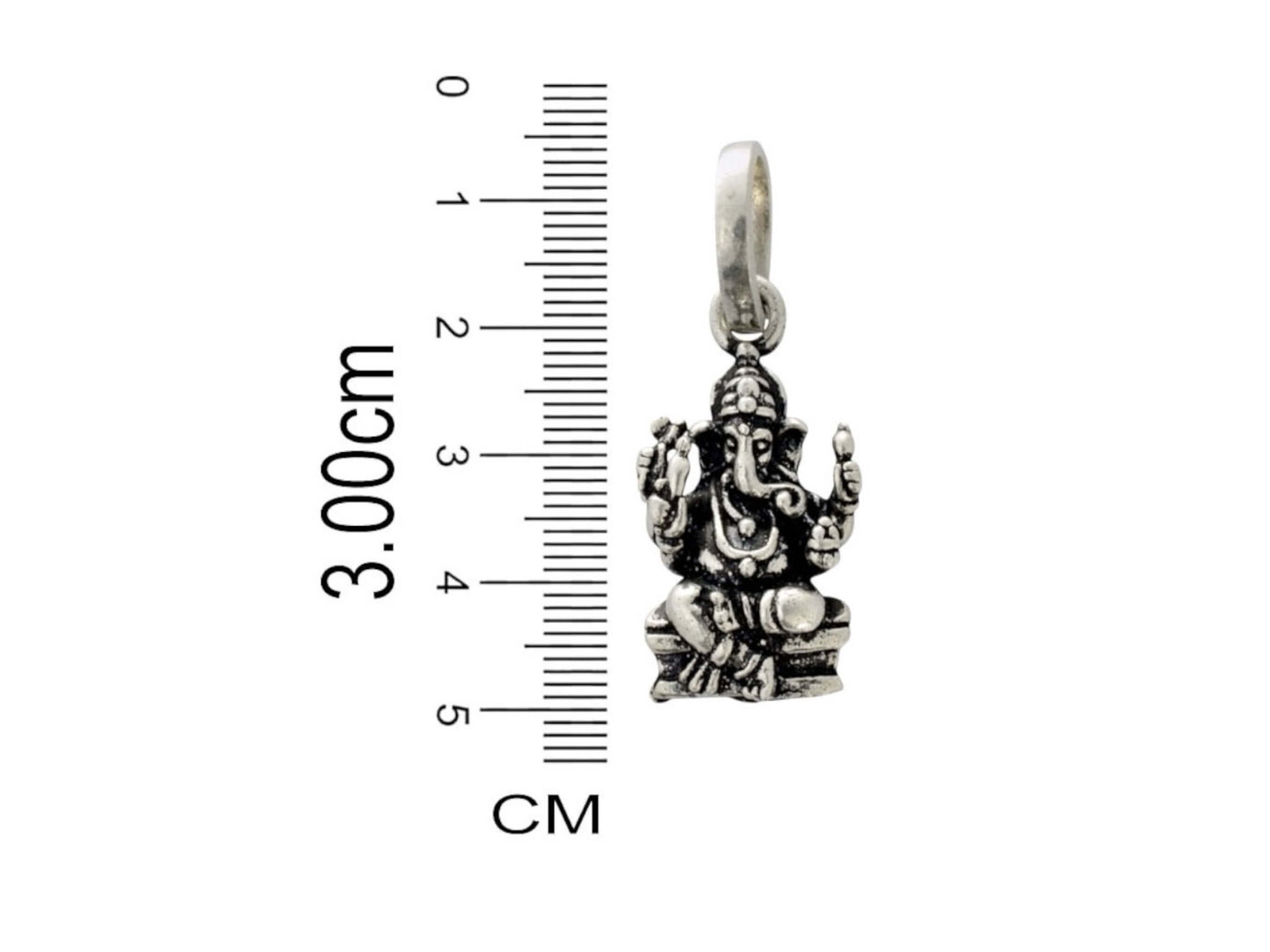 Azita 925 Sterling Silver God Ganesh Pendant for Men and Women without chain with Certificate of Authenticity and 925 Stamp
