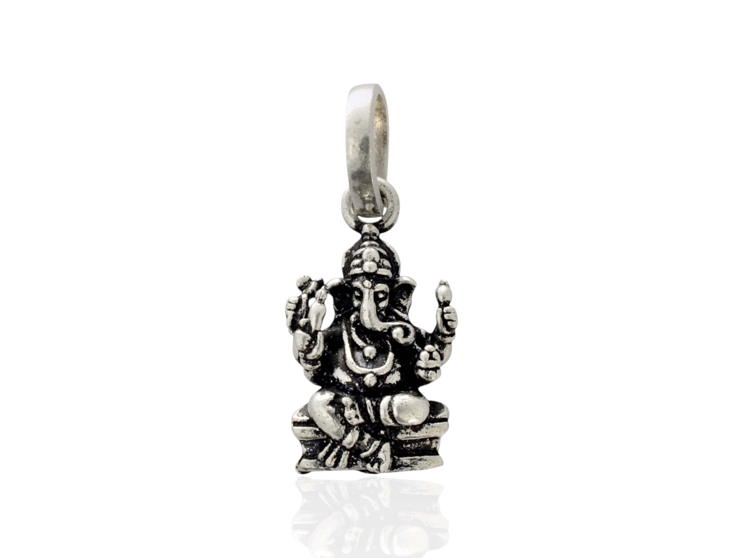 Azita 925 Sterling Silver God Ganesh Pendant for Men and Women without chain with Certificate of Authenticity and 925 Stamp