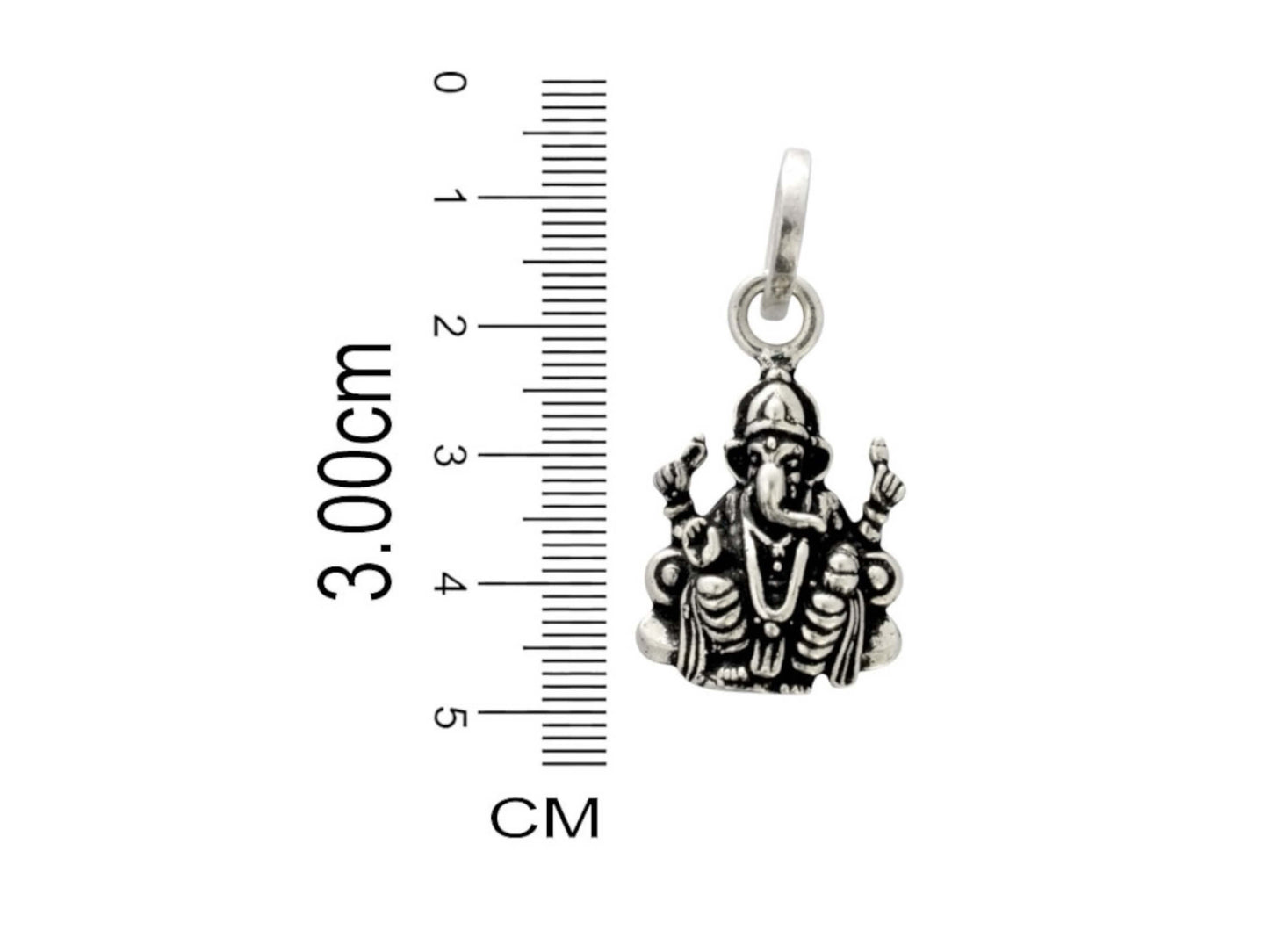 Azita 925 Sterling Silver God Ganesh Pendant for Men and Women without chain with Certificate of Authenticity and 925 Stamp
