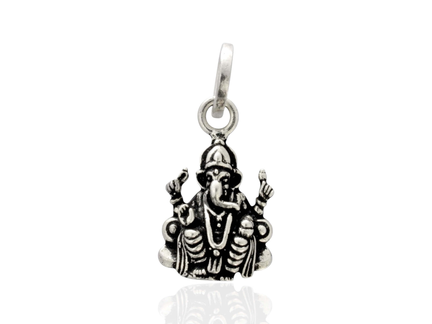 Azita 925 Sterling Silver God Ganesh Pendant for Men and Women without chain with Certificate of Authenticity and 925 Stamp