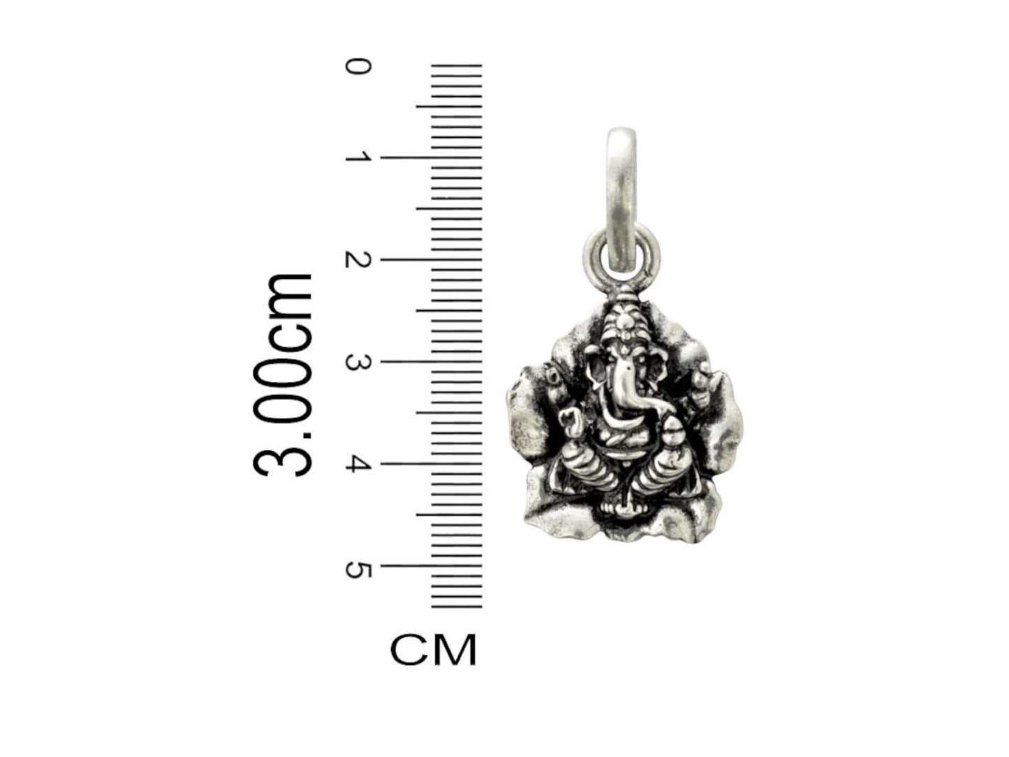 Azita 925 Sterling Silver God Ganesh Pendant for Men and Women without chain with Certificate of Authenticity and 925 Stamp.
