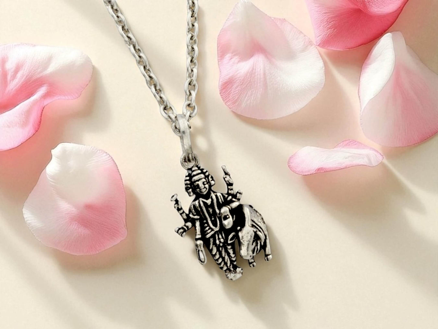 Azita 925 Sterling Silver God Tridev (Bhrama, Vishu, Shiv) Pendant for Men and Women without chain with Certificate of Authenticity.