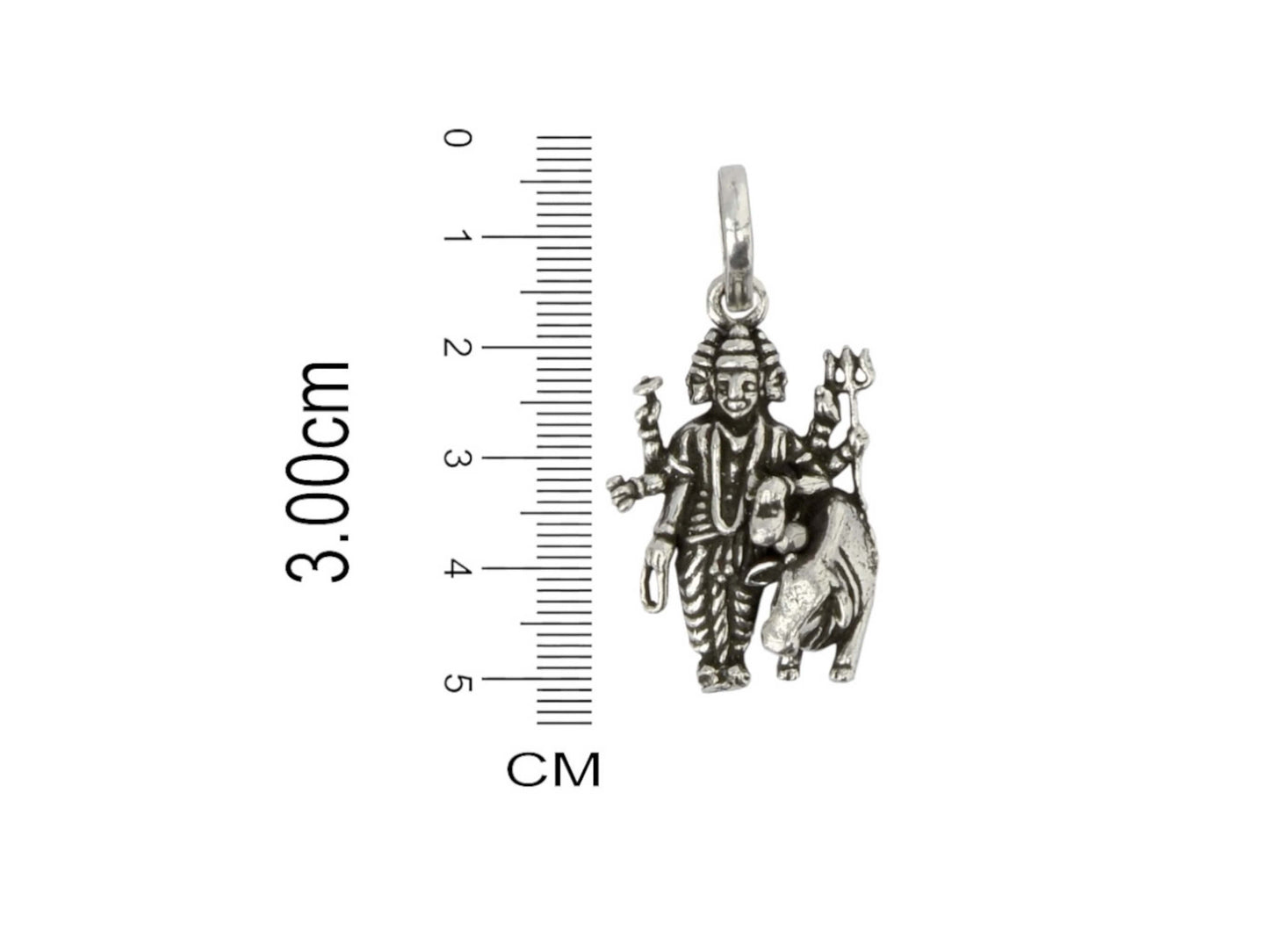 Azita 925 Sterling Silver God Tridev (Bhrama, Vishu, Shiv) Pendant for Men and Women without chain with Certificate of Authenticity.