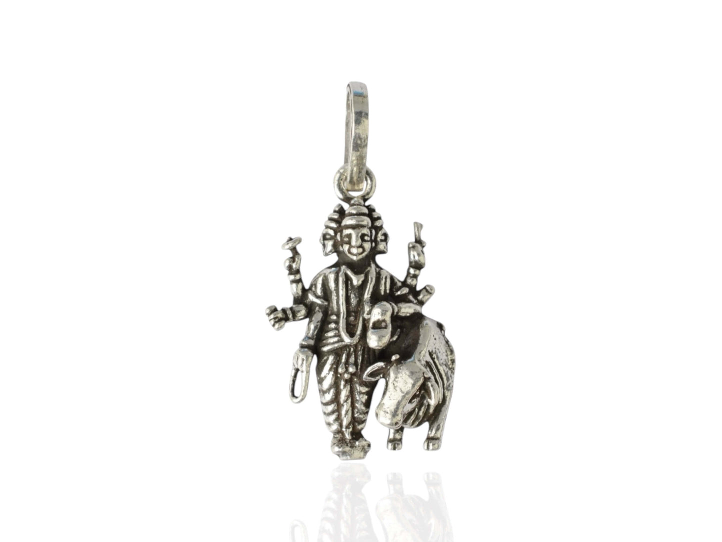 Azita 925 Sterling Silver God Tridev (Bhrama, Vishu, Shiv) Pendant for Men and Women without chain with Certificate of Authenticity.