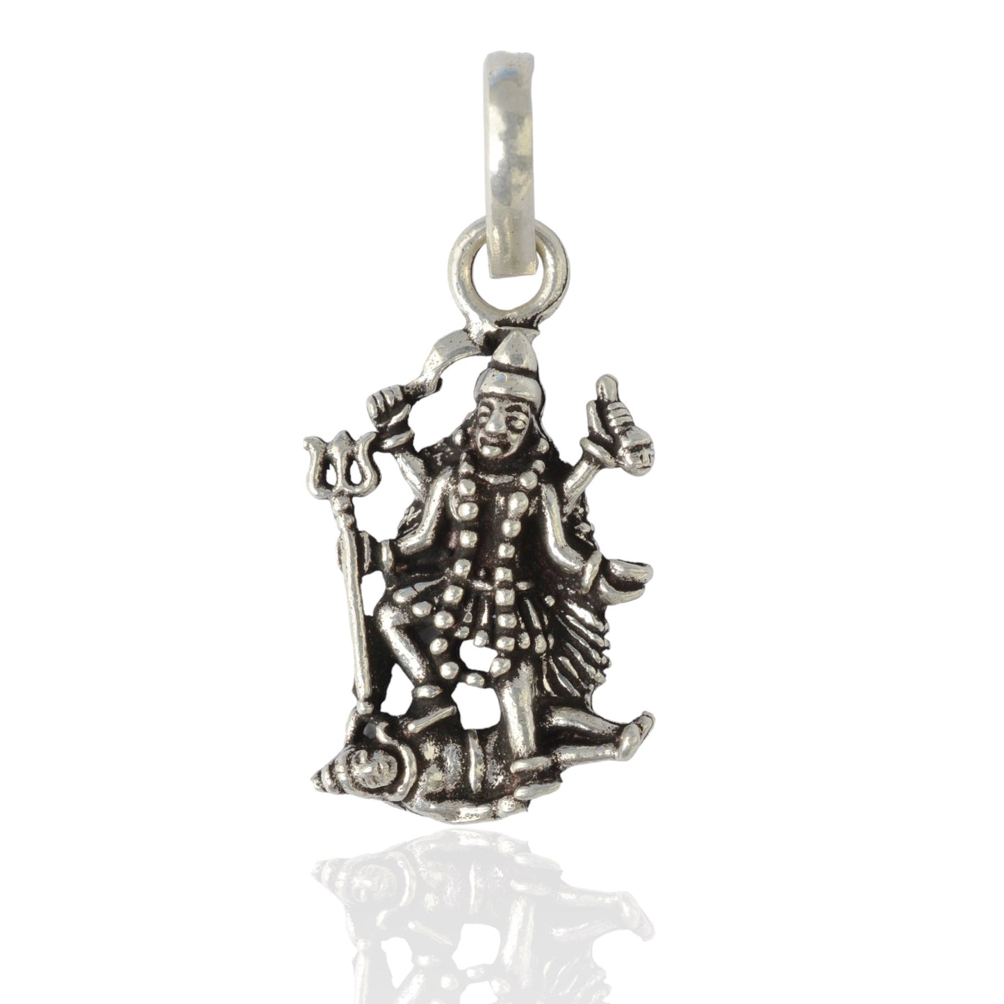 Azita 925 Sterling Silver God Goddess Maa Kali Pendant for Men and Women without chain with Certificate of Authenticity and BIS Hallmark.