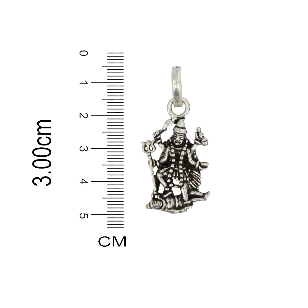 Azita 925 Sterling Silver God Goddess Maa Kali Pendant for Men and Women without chain with Certificate of Authenticity and BIS Hallmark.