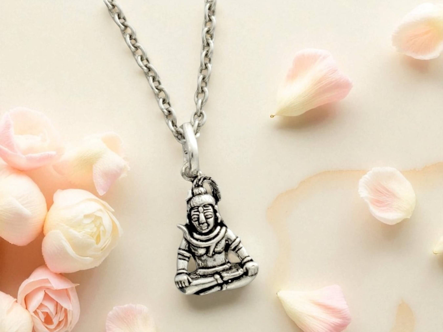 Azita 925 Sterling Silver God Shivji Pendant for Men and Women |Bholenath| without chain with Certificate of Authenticity and 925 Stamp