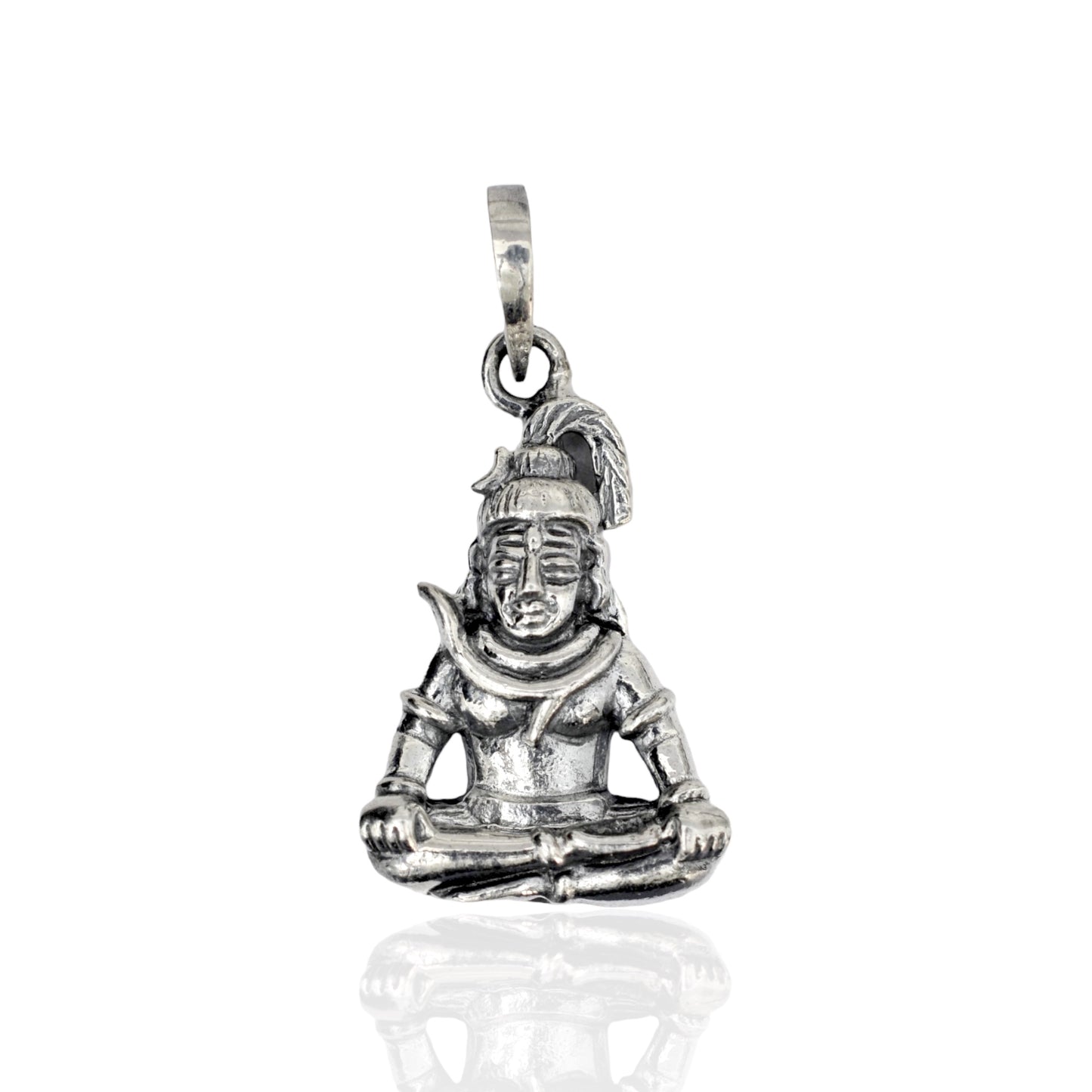 Azita 925 Sterling Silver God Shivji Pendant for Men and Women |Bholenath| without chain with Certificate of Authenticity and 925 Stamp