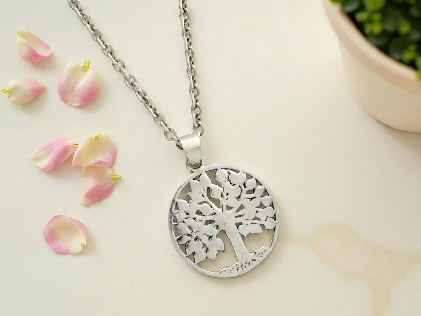 Azita 925 Sterling Silver Tree of Life Pendant for Men and Women| Without Chain | With Certificate of Authenticity and 925 Stamp.