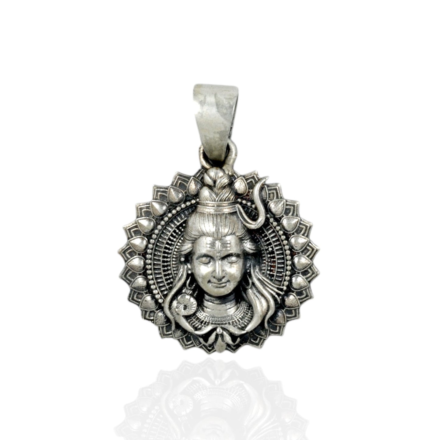 Azita 925 Sterling Silver God Shiv Pendant for Men and Women| Without Chain| With Certificate Of Authenticity and BIS Hallmark