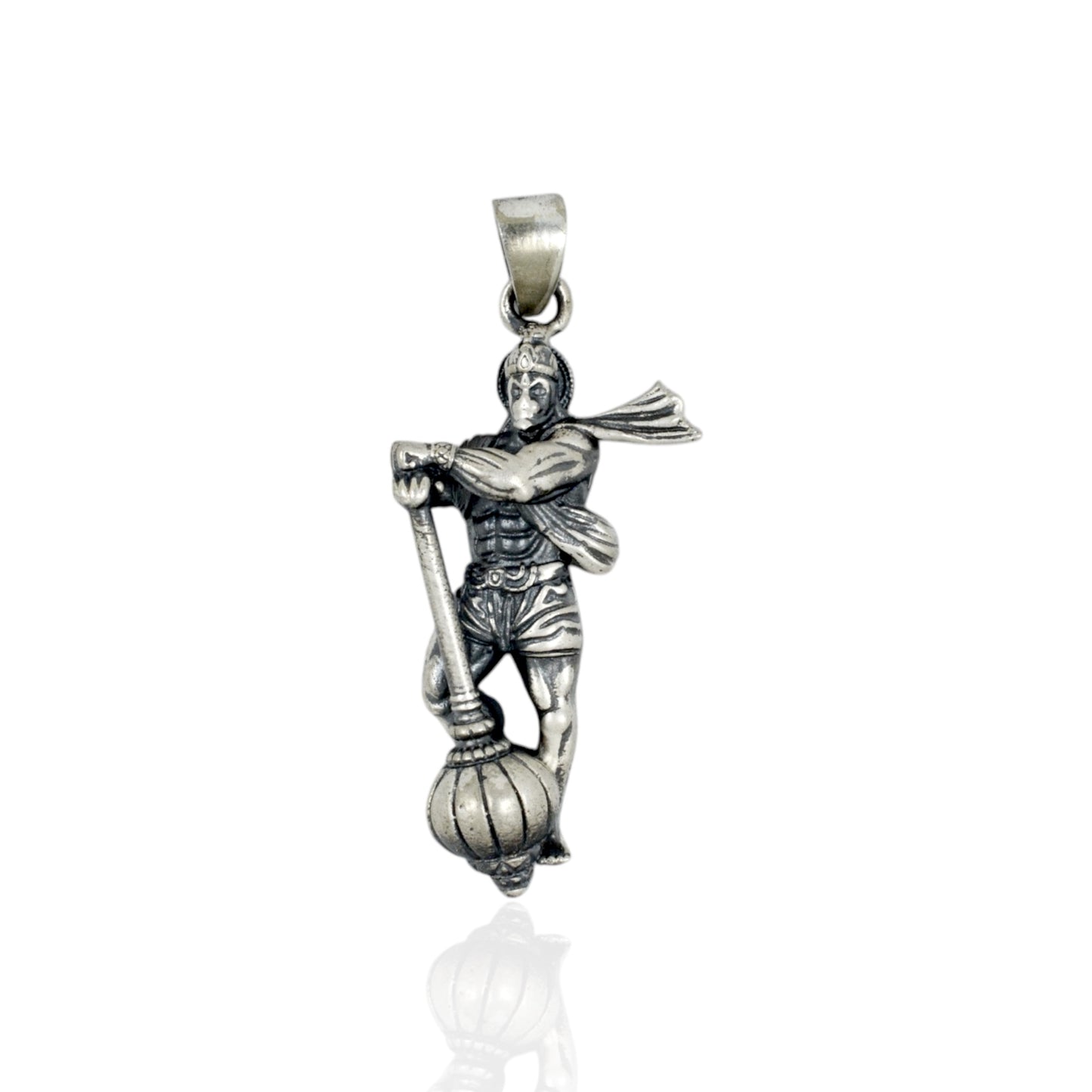 Azita 925 Sterling Silver God Hanuman Pendant for Men and Women| Bajrangbali | Without Chain| With Certificate Of Authenticity and BIS Hallmark