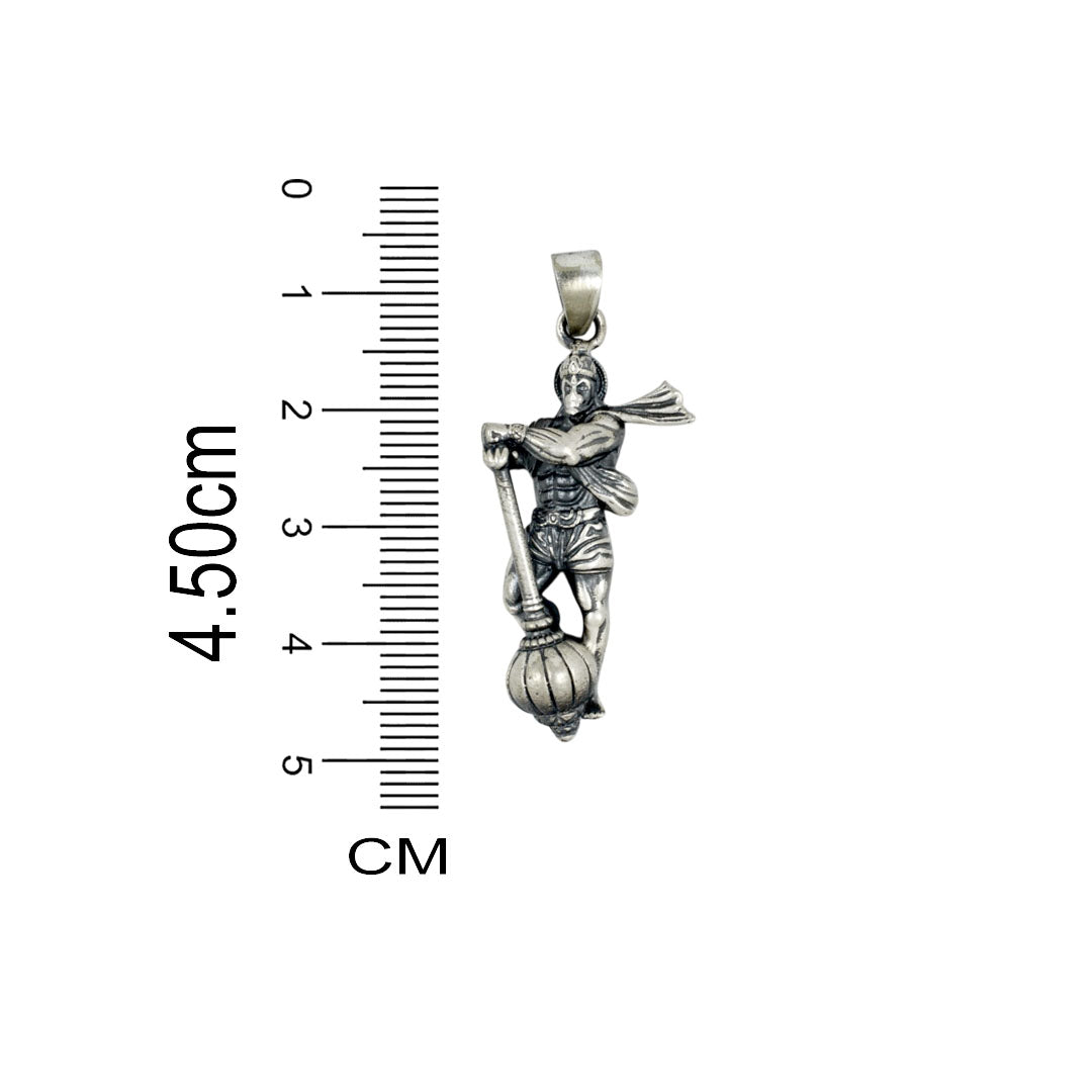 Azita 925 Sterling Silver God Hanuman Pendant for Men and Women| Bajrangbali | Without Chain| With Certificate Of Authenticity and BIS Hallmark