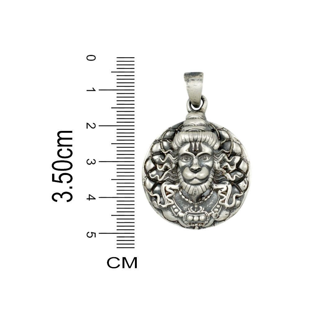 Azita 925 Sterling Silver God Hanuman Pendant for Men and Women| Tejas | Without Chain| With Certificate Of Authenticity and BIS Hallmark