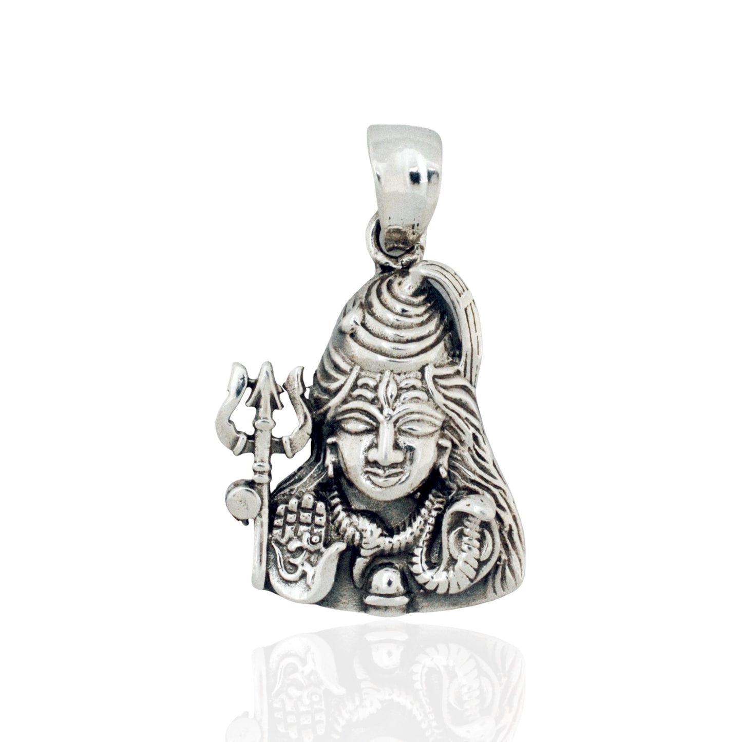 Azita 925 Sterling Silver God Shivji Pendant for Men and Women | Bholenath | Without chain | With Certificate of Authenticity and BIS Hallmark.