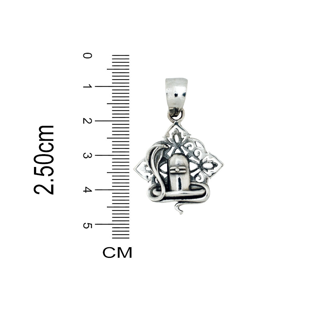 Azita 925 Sterling Silver God Shiv Shivling Pendant for Men and Women | Small | Without chain | With Certificate of Authenticity and BIS Hallmark.
