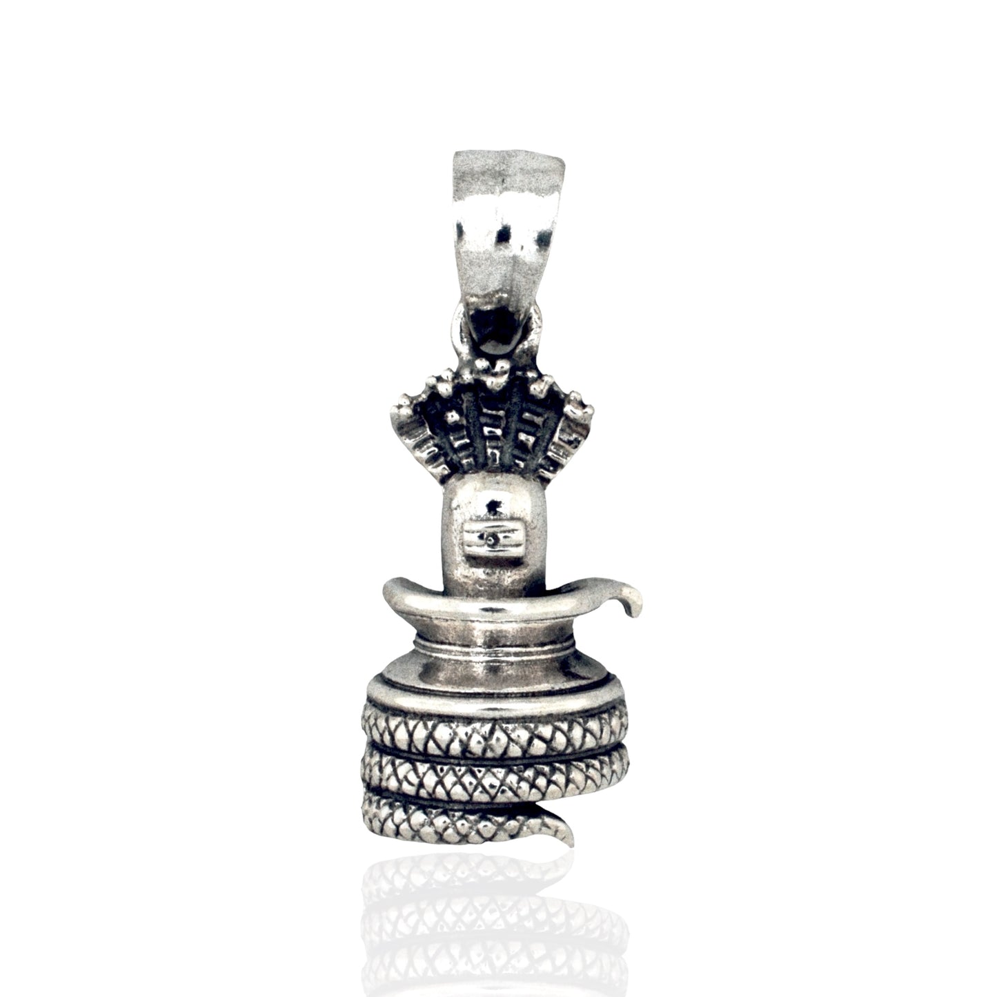 Azita 925 Sterling Silver God Shiv Shivling Pendant for Men and Women | Large | Without chain | With Certificate of Authenticity and BIS Hallmark.