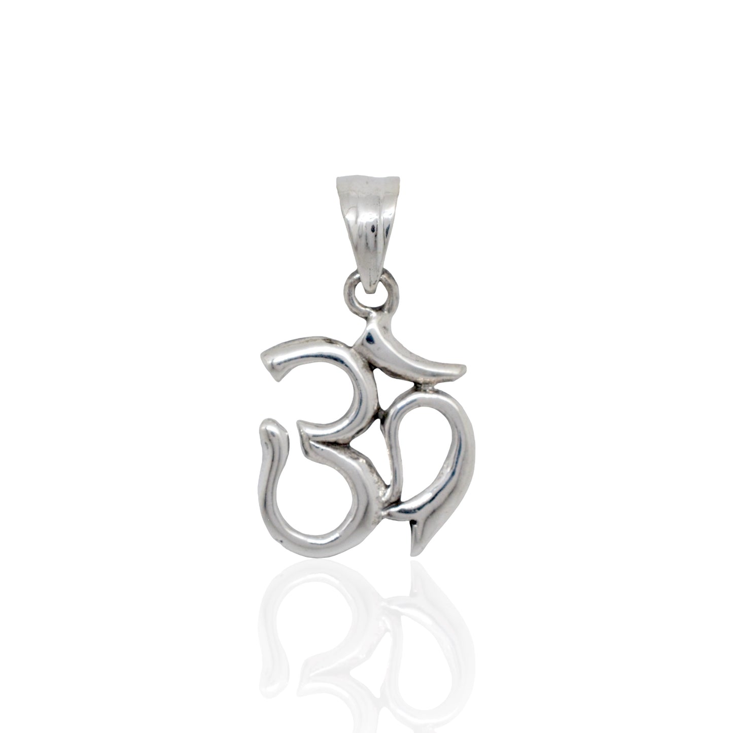Azita 925 Sterling Silver Divine Om Pendant for Men and Women | Simple Om | Without Chain | with Certificate of Authenticity and BIS Hallmark.