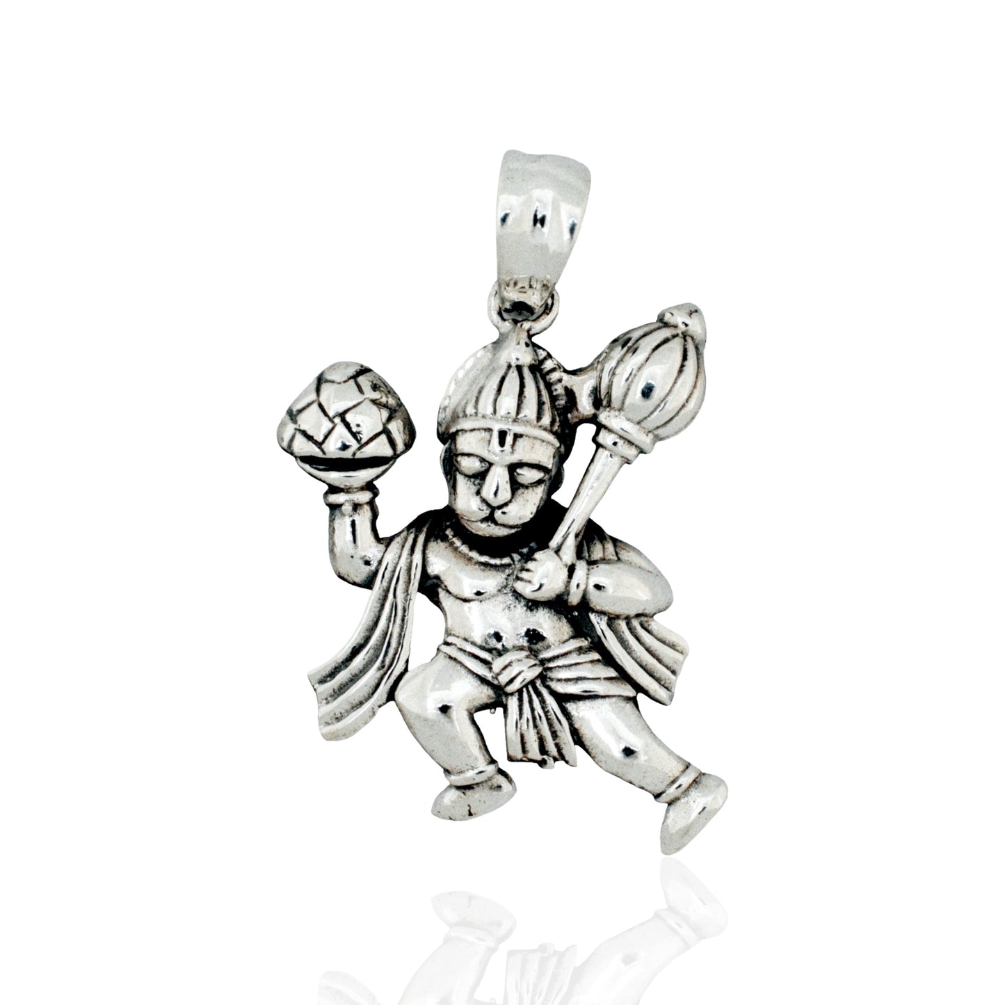 Azita 925 Sterling Silver God Hanuman Pendant for Men and Women | Small | Without Chain | with Certificate of Authenticity and BIS Hallmark.