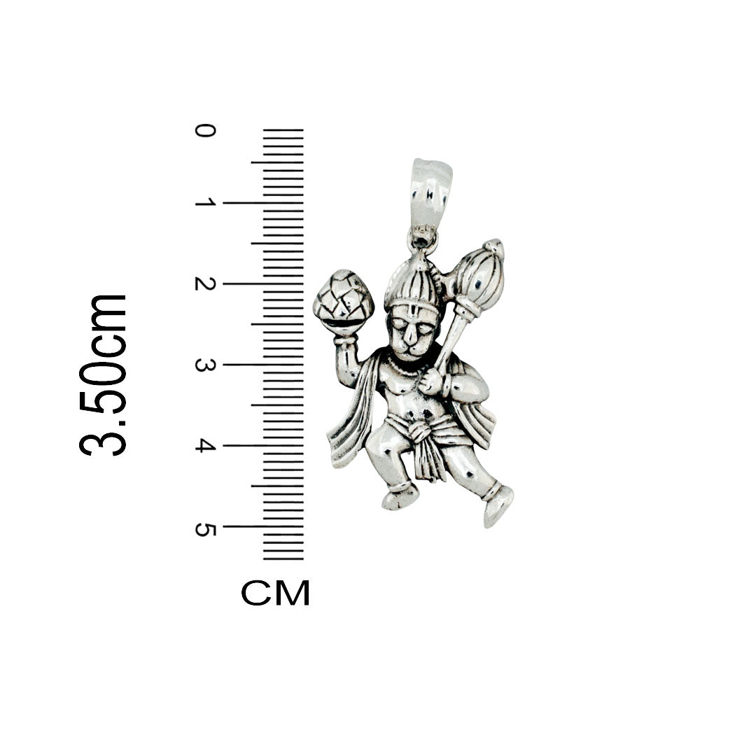 Azita 925 Sterling Silver God Hanuman Pendant for Men and Women | Small | Without Chain | with Certificate of Authenticity and BIS Hallmark.