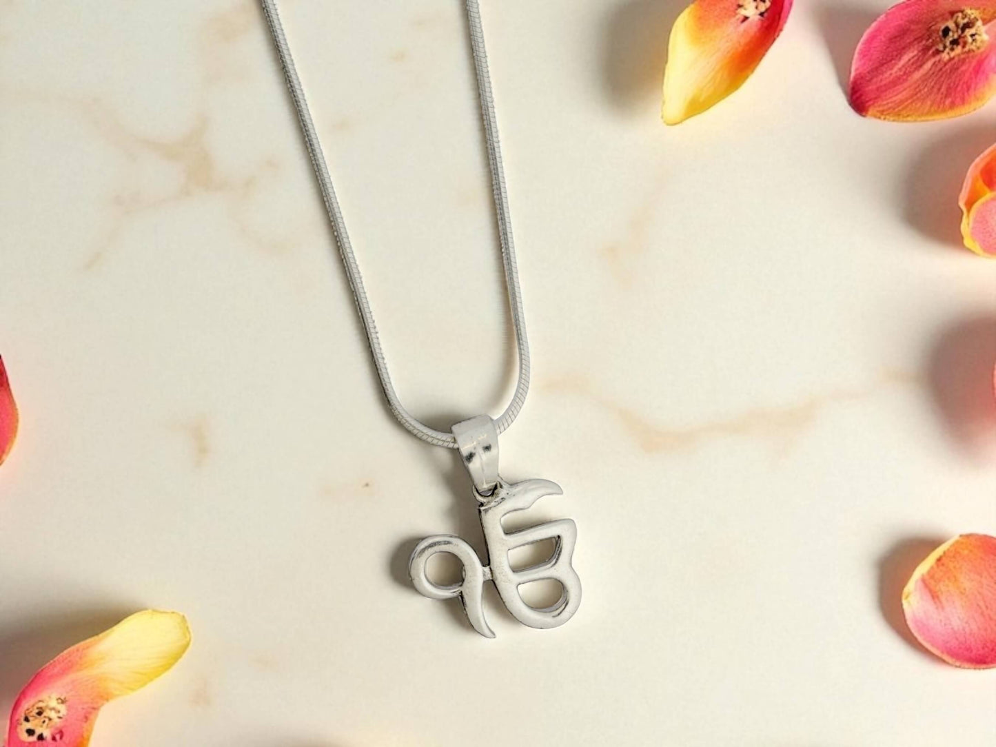 Azita 925 Sterling Silver Gurmukhi Ik Onkar Pendant for Men and Women | Without Chain | with Certificate of Authenticity and BIS Hallmark.