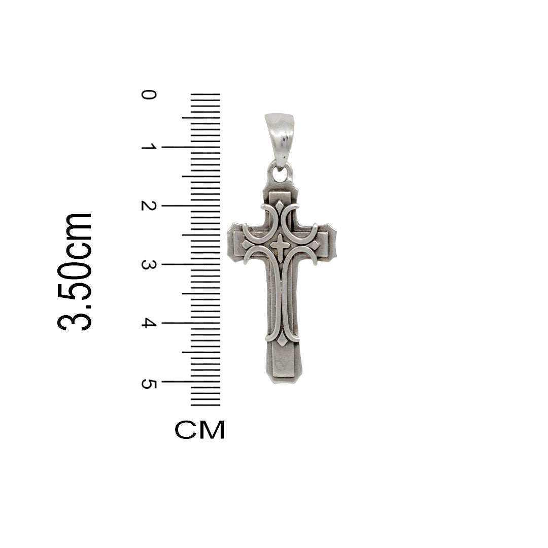 Azita 925 Sterling Silver Christian Cross Pendant for Men and Women | Cross Pendant-2 | Without Chain | with Certificate of Authenticity and BIS Hallmark.