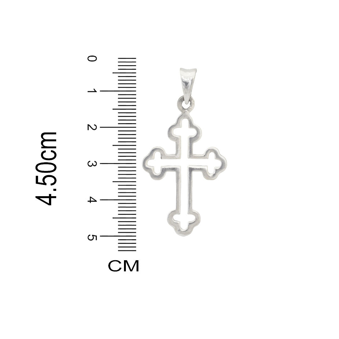Azita 925 Sterling Silver Christian Cross Pendant for Men and Women | Cross Pendant-3 | Without Chain | with Certificate of Authenticity and BIS Hallmark.