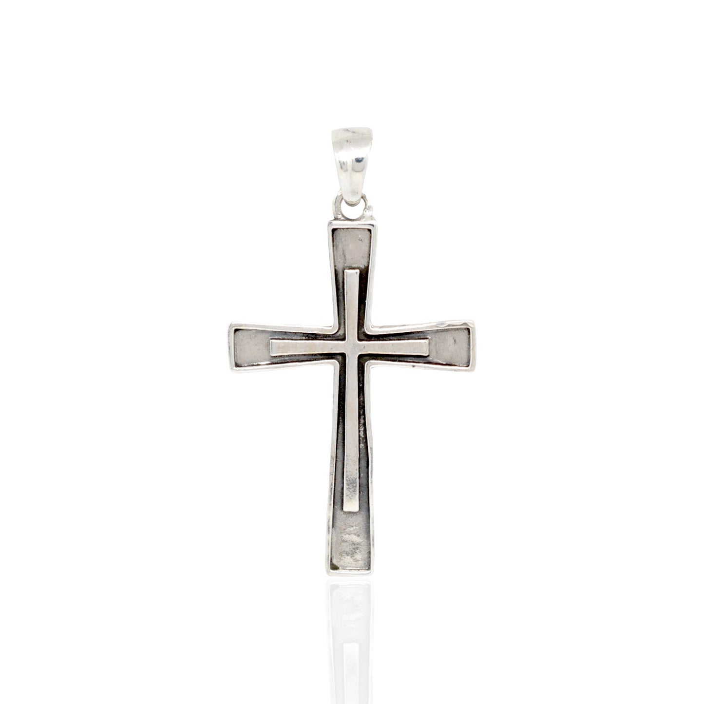 Azita 925 Sterling Silver Christian Cross Pendant for Men and Women | Cross Pendant-4 | Without Chain | with Certificate of Authenticity and BIS Hallmark.