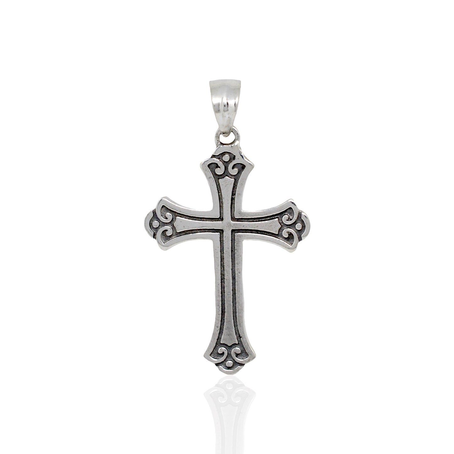 Azita 925 Sterling Silver Christian Cross Pendant for Men and Women | Cross Pendant-5 | Without Chain | with Certificate of Authenticity and BIS Hallmark.