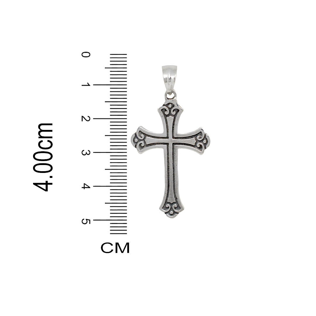 Azita 925 Sterling Silver Christian Cross Pendant for Men and Women | Cross Pendant-5 | Without Chain | with Certificate of Authenticity and BIS Hallmark.