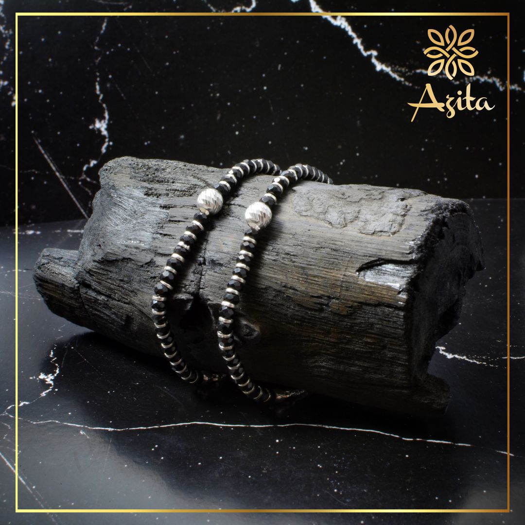 Azita 925 Sterling Silver Unisex Kid Simple ball Nazariya with Certificate Of Authenticity and 925 Hallmark.