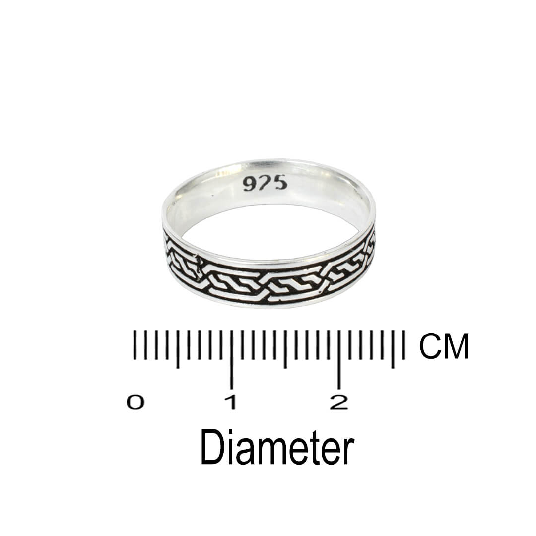 Azita 925 Sterling Silver Turkish Band Ring for Men and Boys|Turkish Band 1| with Certificate of Authenticity and BIS Hallmark.