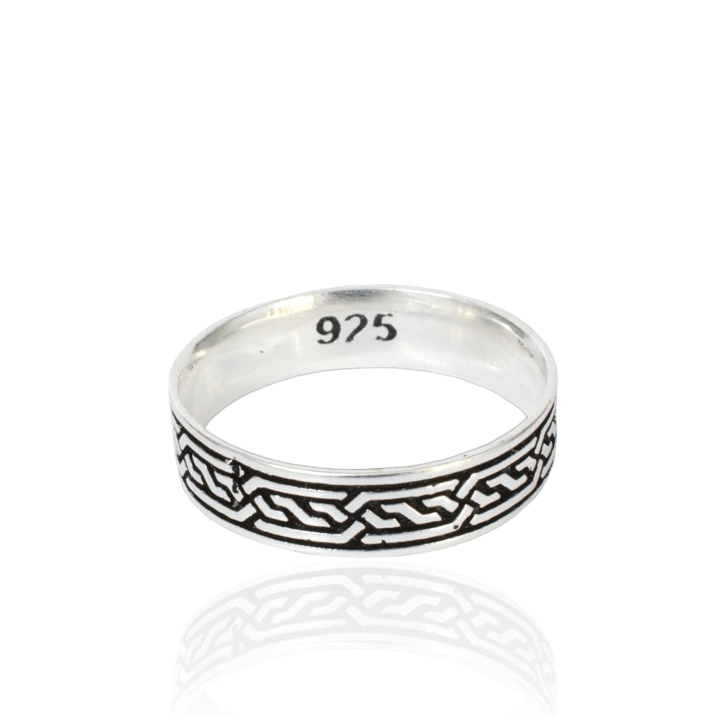 Azita 925 Sterling Silver Turkish Band Ring for Men and Boys|Turkish Band 1| with Certificate of Authenticity and BIS Hallmark.