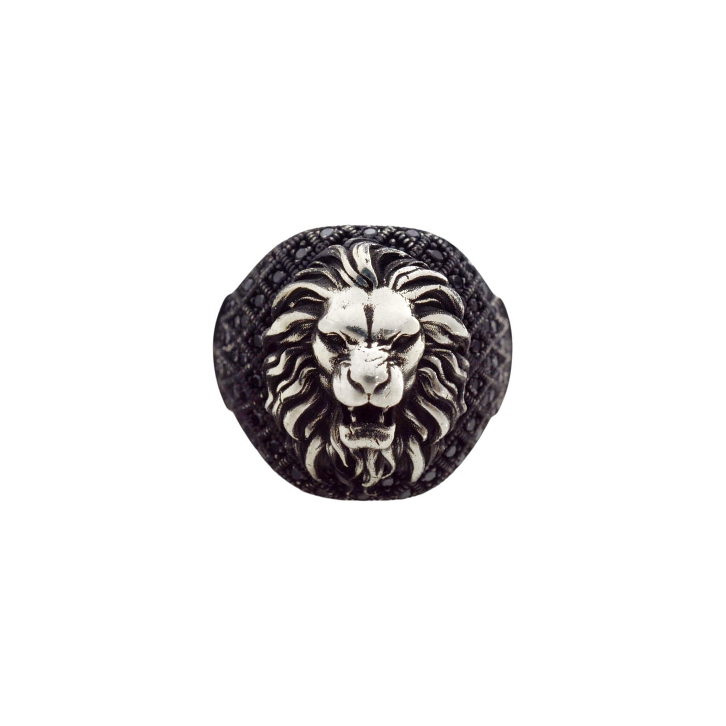 Azita 925 Sterling Silver Lion Turkish Ring for Men and Boys with Certificate of Authenticity and BIS Hallmark.