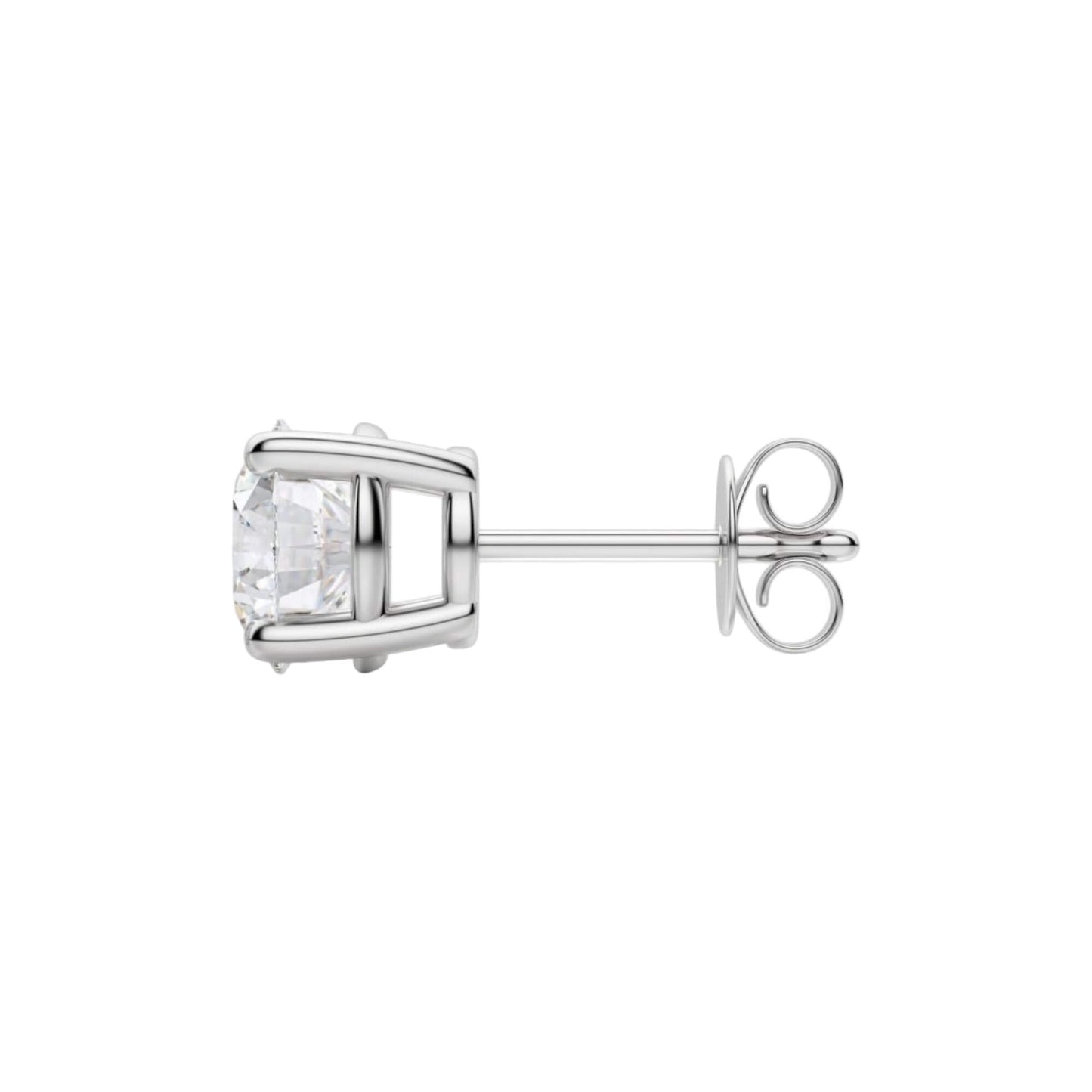 Azita 925 Sterling Silver Round Shape CZ Studs for Men and Boys with Certificate of Authenticity and 925 Stamp